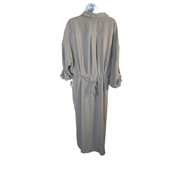 Max Studio Womens Clay Button-Down Maxi Dress Long Sleeve Size Large New - Picture 6 of 10